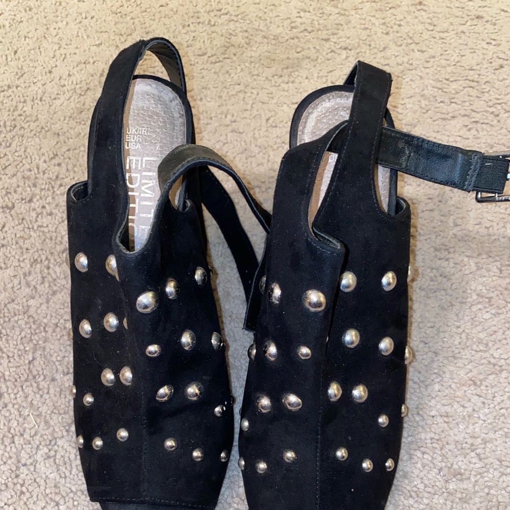 Studded black heels